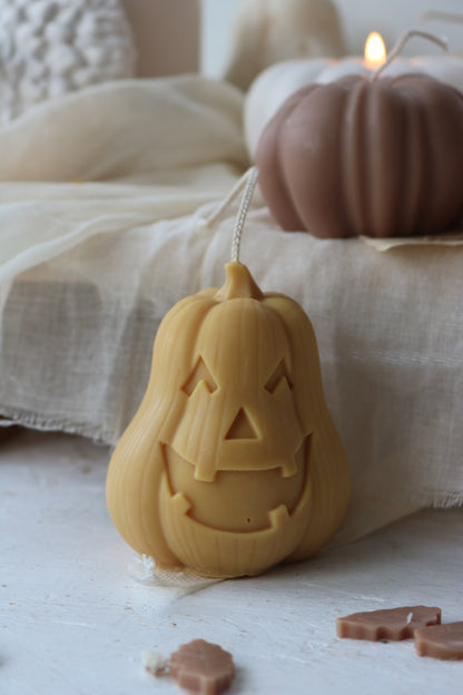 Halloween pumpkin candle