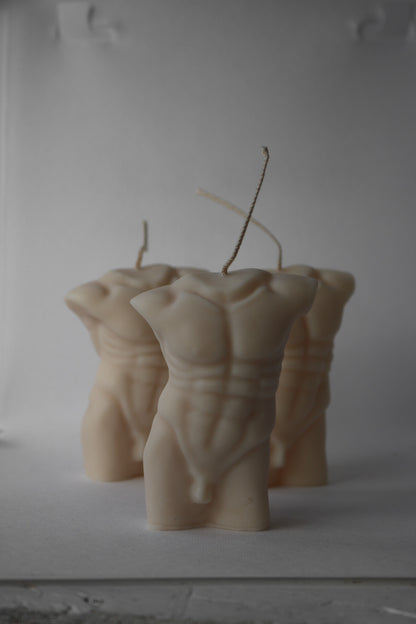 Male torso candle