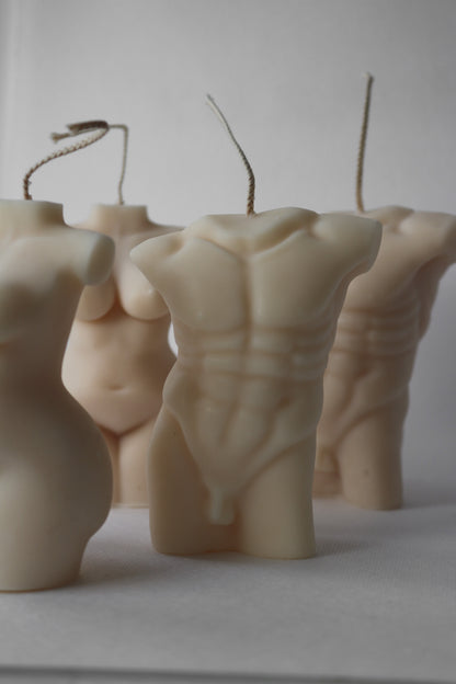 Male torso candle