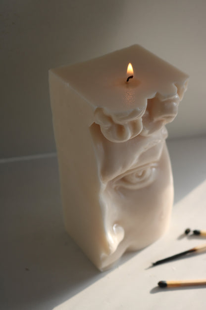 Half David sculptural candle