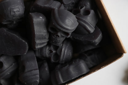 Black skull wax melts box