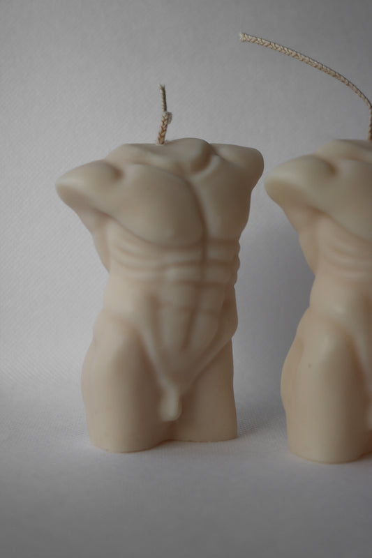 Male torso candle