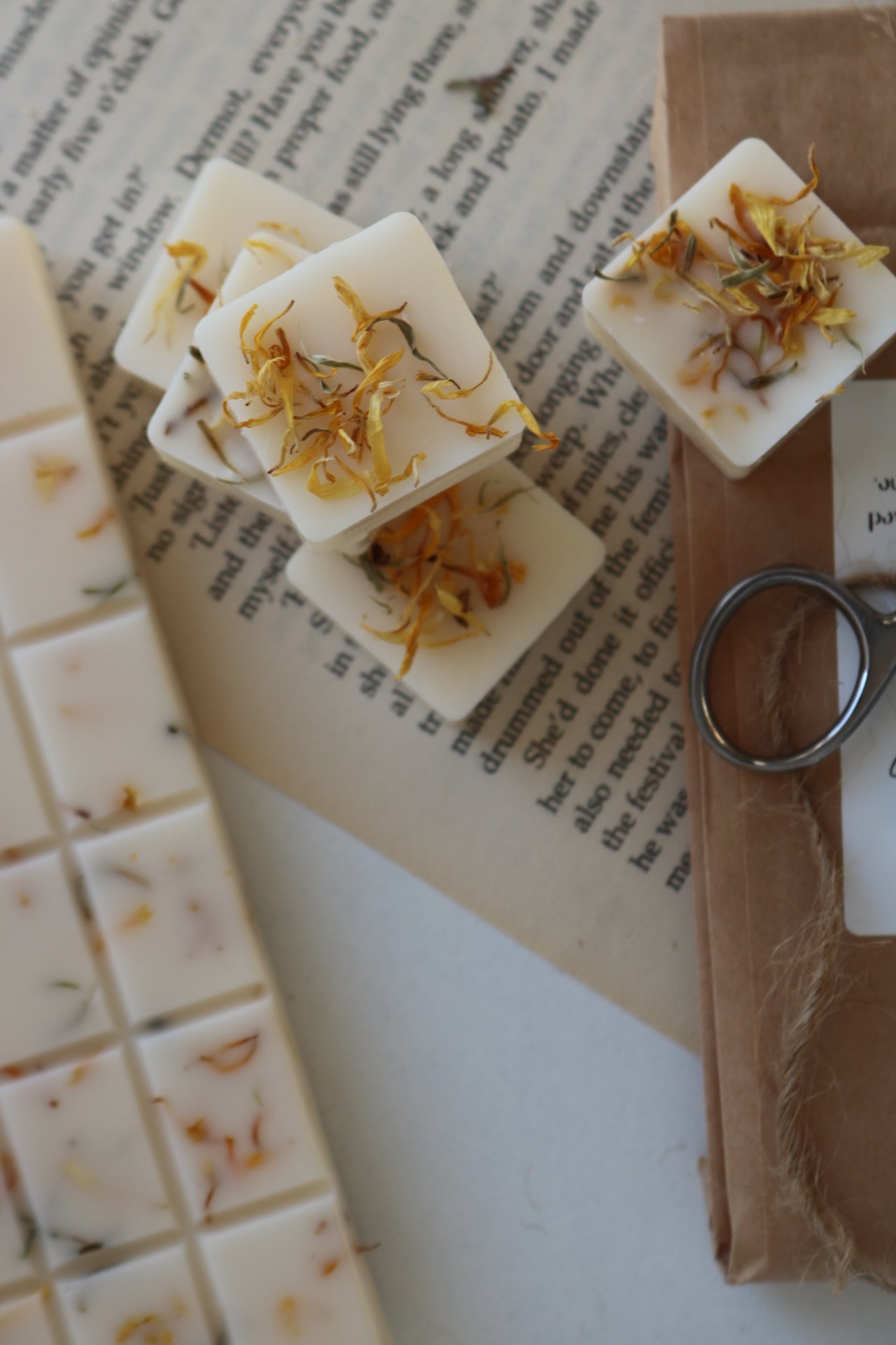 Botanical wax melt snap bar