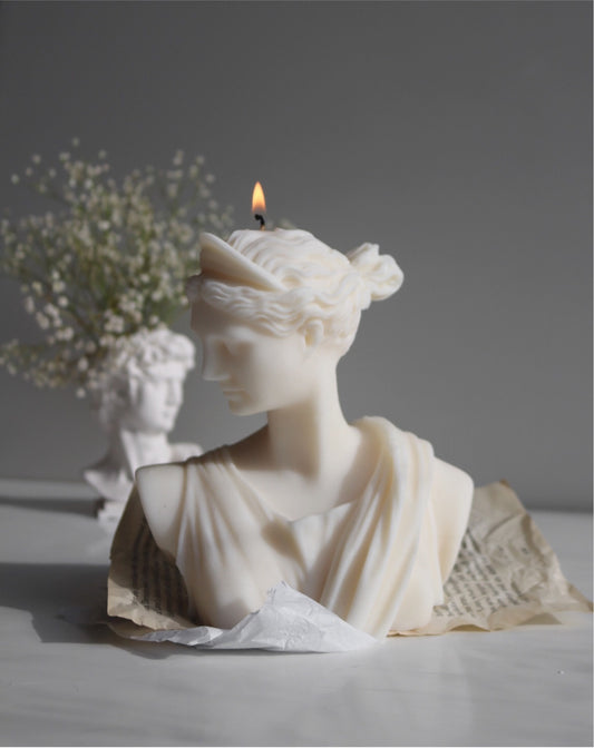 Artemis greek goddess decorative candle