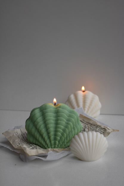 Large decorative shell candle