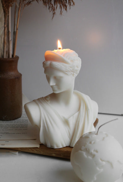 Artemis greek goddess decorative candle